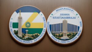 Representação visual do Superior Tribunal de Justiça (STJ) em ação, com foco em leis federais e justiça no Brasil, e pessoas envolvidas