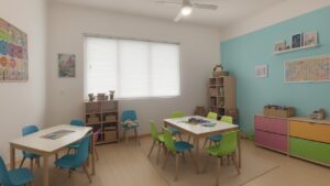 Crianças participando de atividades lúdicas e educativas sobre segurança no trânsito, incluindo jogos e artesanato, promovendo a educação viária.