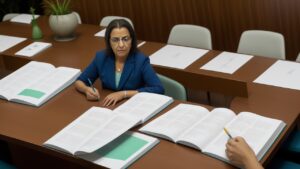 Imagem representando a decisão do STF sobre terceirização, com elementos de jurisprudência e administração pública