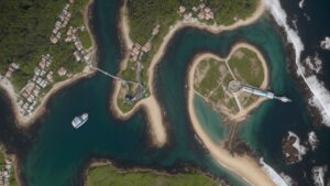 Representação visual do princípio da indisponibilidade do interesse público, com bens públicos protegidos e a administração atuando em prol da coletividade