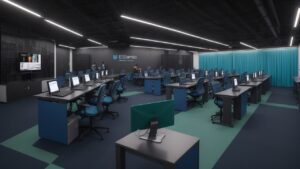 Tela de um computador com cursos online da EVG, representando a facilidade de acesso à educação gratuita para estudantes