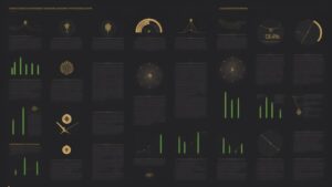 Imagem ilustrativa dos cinco princípios da administração pública: legalidade, impessoalidade, moralidade, publicidade e eficiência, aplicados em um contexto governamental moderno e transparente.