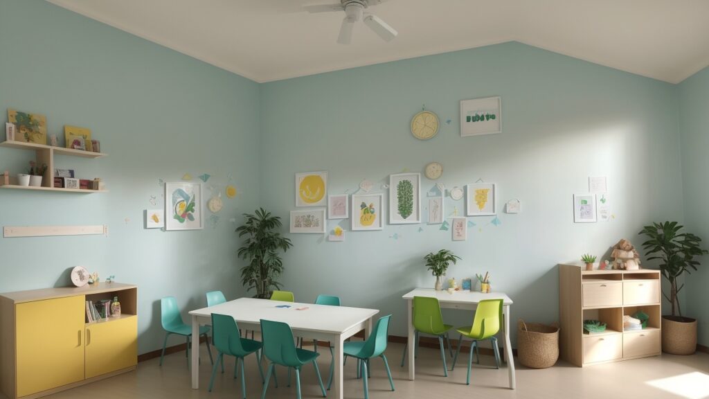 Professores de educação infantil em ambiente escolar moderno simbolizando valorização pelo PL 2387/23