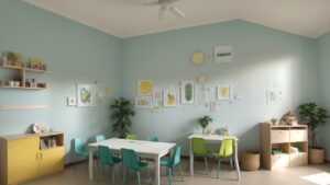 Professores de educação infantil em ambiente escolar moderno simbolizando valorização pelo PL 2387/23