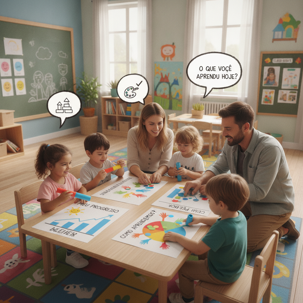 Gráfico ilustrativo sobre os indicadores de qualidade na educação infantil