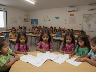 Imagem ilustrativa da Lei 10.436/2002 sobre Libras, mostrando a inclusão da comunidade surda e o uso da língua de sinais em sala de aula.