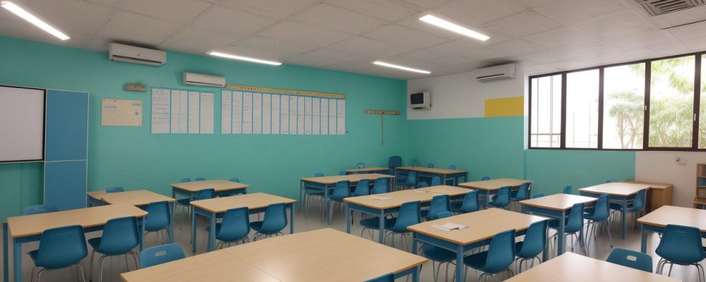 Educadores discutindo a implementação da BNCC na gestão escolar em ambiente moderno