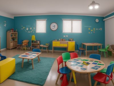 Crianças brincando em sala de aula com atividades lúdicas e jogos educativos