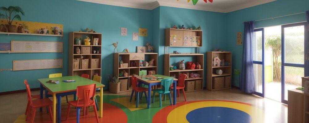 Crianças aprendendo através de atividades lúdicas em sala de aula.