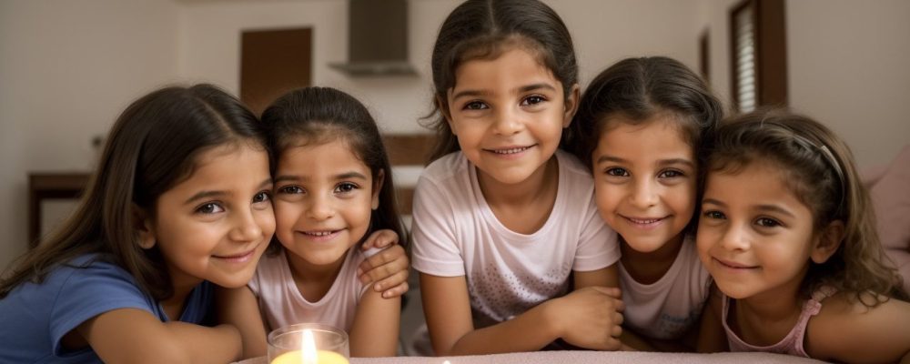 Crianças e adolescentes em um ambiente acolhedor e seguro, representando o acolhimento familiar e a importância das famílias acolhedoras.