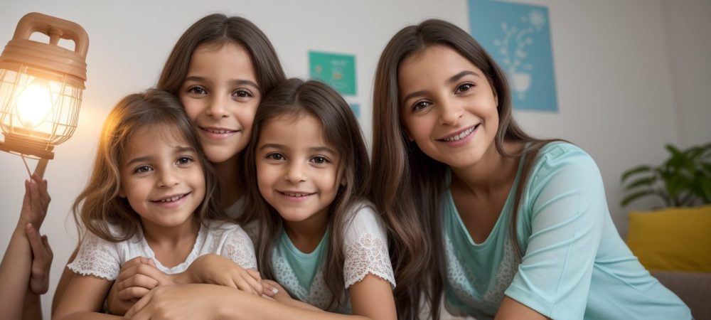 Imagem mostrando uma família acolhedora, oferecendo um lar seguro e aconchegante para crianças e adolescentes