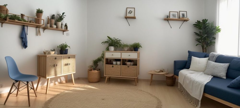 Imagem mostrando ferramentas e adaptações para atividades de vida diária para cegos, como utensílios de cozinha e banheiro acessíveis.