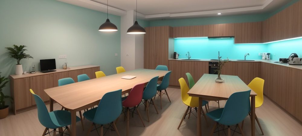 Administração do Tempo: Produtividade e Organização no Trabalho Ilustração de um escritório moderno com pessoas organizando tarefas e gerenciando o tempo para aumentar a produtividade no trabalho.