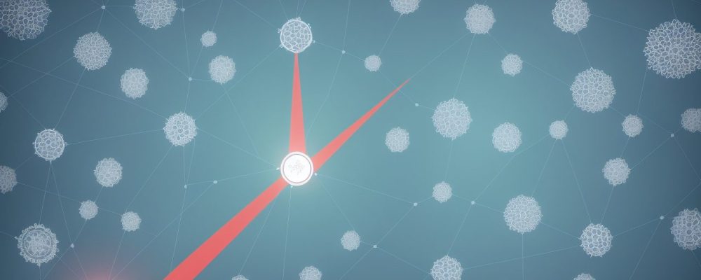 Imagem representando a gestão do tempo e produtividade no trabalho, com um relógio e elementos visuais de organização pessoal.