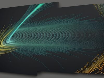 Ilustração de um designer usando Adobe Illustrator para criar design vetorial, mostrando o processo criativo e as ferramentas do software.