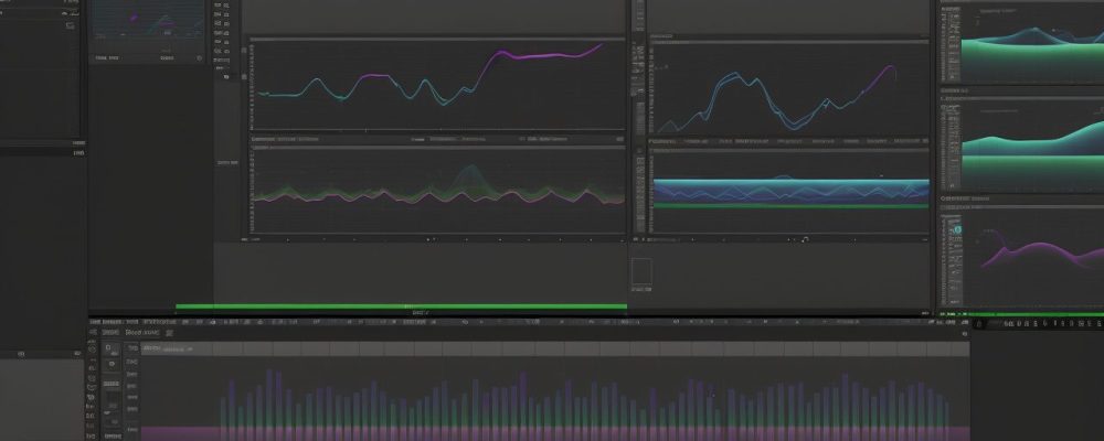 Tela de um editor de vídeo Adobe Premiere com interface intuitiva, mostrando a linha do tempo e ferramentas de edição.