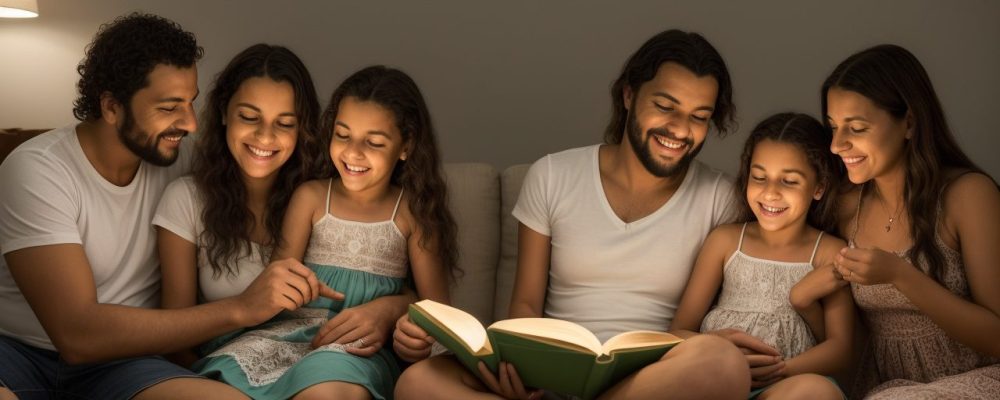 Imagem de uma família feliz, representando o processo de adoção e o amor que a adoção traz.