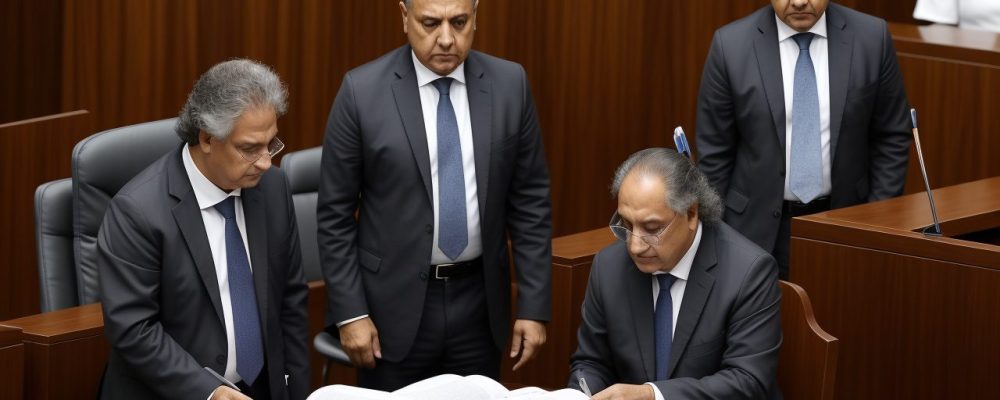 Imagem de advogados em um tribunal, representando o curso de direito e o mercado de trabalho