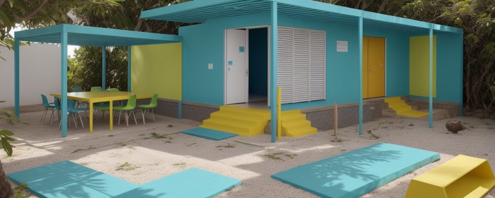 Agente de apoio escolar auxiliando aluno em ambiente educacional inclusivo e acolhedor