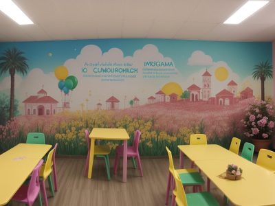 Cartões artesanais coloridos e flores representando agradecimento à professora de educação infantil