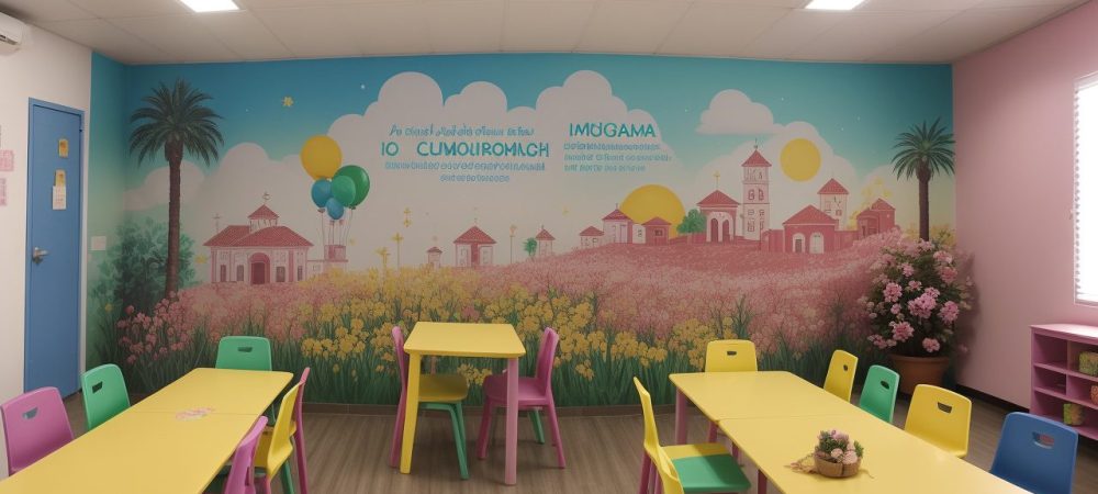 Cartões artesanais coloridos e flores representando agradecimento à professora de educação infantil