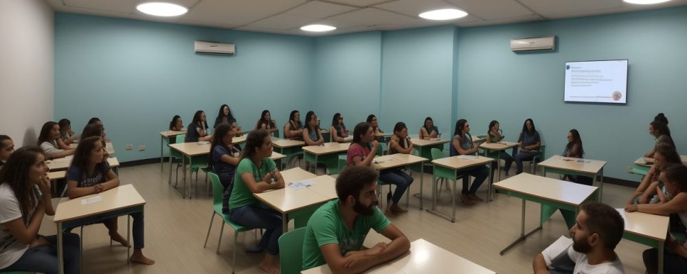 Professor orientando alunos sobre agressividade infantil e como lidar com conflitos em sala de aula