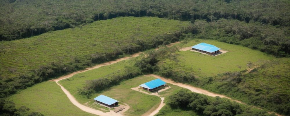 Imagem de um profissional utilizando ferramentas de topografia e georreferenciamento em um ambiente de trabalho, representando o curso de agrimensura.