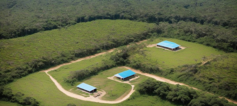 Imagem de um profissional utilizando ferramentas de topografia e georreferenciamento em um ambiente de trabalho, representando o curso de agrimensura.