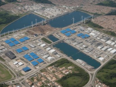 Representação visual de técnicas de agrimensura sendo aplicadas em projetos de georreferenciamento e topografia no setor público.