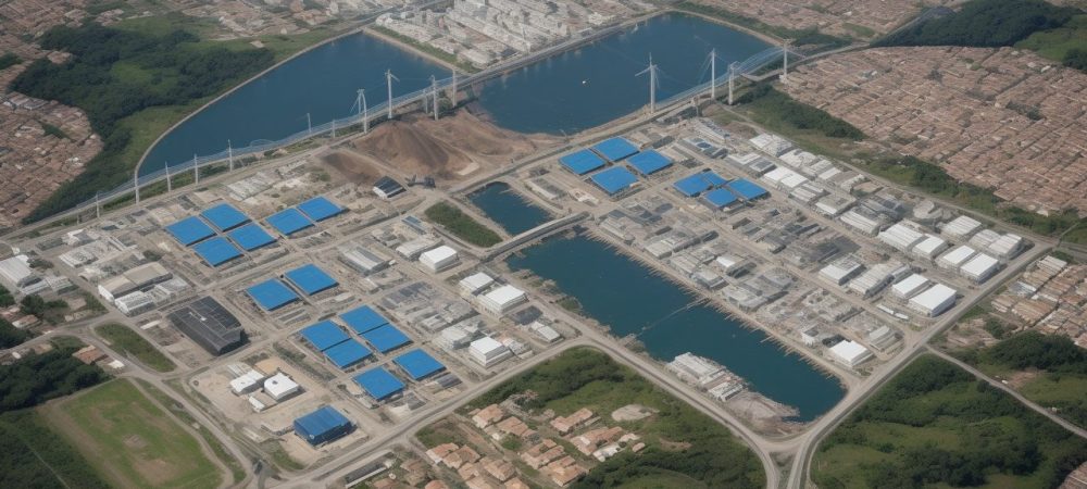 Representação visual de técnicas de agrimensura sendo aplicadas em projetos de georreferenciamento e topografia no setor público.