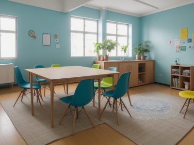 Sala de aula com educadores aplicando novas estratégias de alfabetização para adultos em ambiente colaborativo