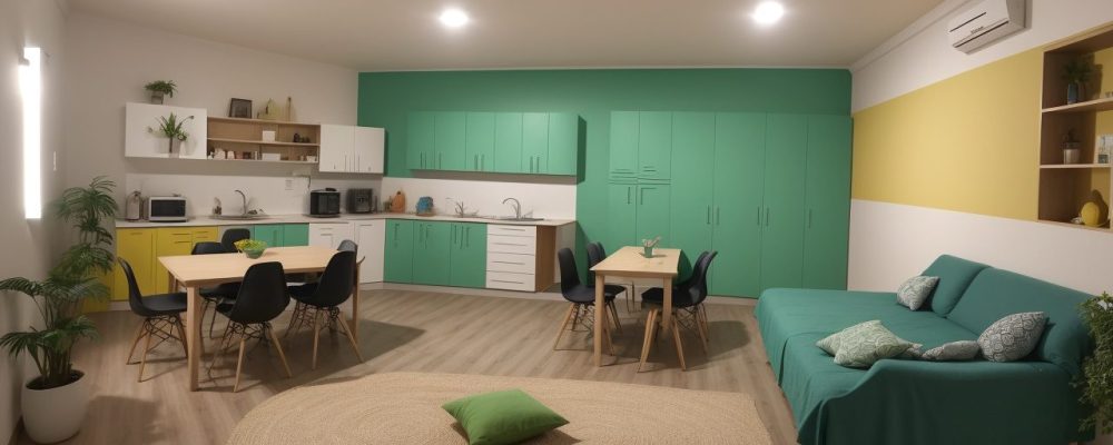 Sala de aula vibrante com adultos aprendendo a ler e escrever, promovendo alfabetização.