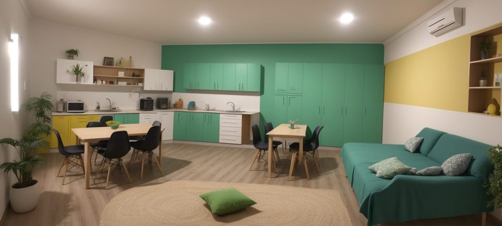 Sala de aula vibrante com adultos aprendendo a ler e escrever, promovendo alfabetização.