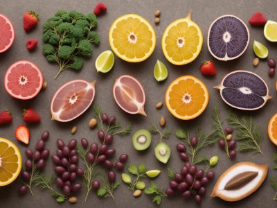 Crianças se alimentando de forma saudável em um refeitório escolar, com refeições nutritivas e coloridas, promovendo o Programa Nacional de Alimentação Escolar (PNAE).