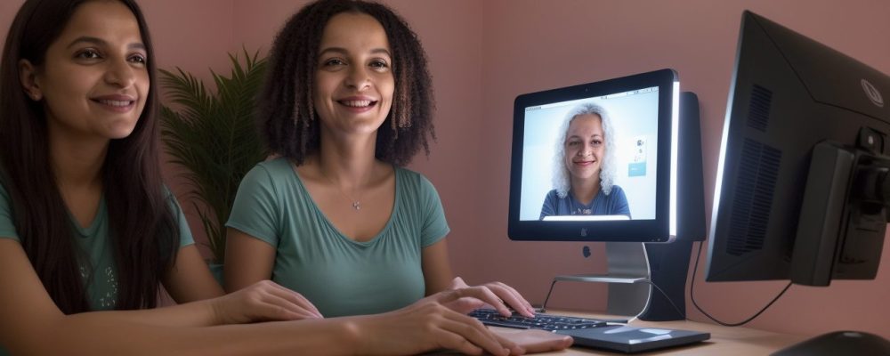 Mãe servidora pública amamentando seu bebê em um ambiente de trabalho acolhedor, com apoio de um curso de amamentação.