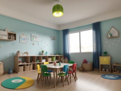 Crianças em um ambiente Montessori utilizando materiais educativos, com foco no desenvolvimento da autonomia e aprendizado prático.