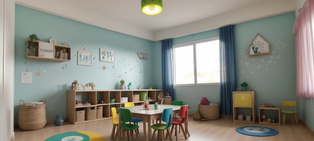 Crianças em um ambiente Montessori utilizando materiais educativos, com foco no desenvolvimento da autonomia e aprendizado prático.