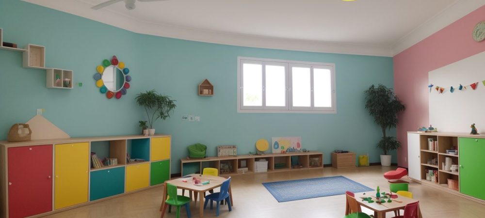 Crianças em um ambiente Montessori, explorando materiais educativos e promovendo a autonomia e o aprendizado