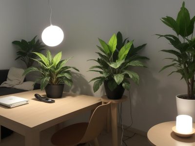 Mesa organizada com computador, agenda e materiais de escritório, representando a organização do ambiente de trabalho para aumentar a produtividade