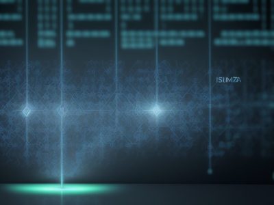 Imagem mostrando um servidor público estudando em um curso online de Análise de Sistemas, com gráficos e dados relacionados ao setor público.