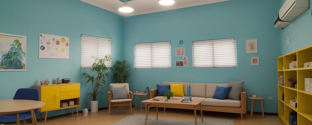 Crianças em sala de aula usando recursos visuais para abordar dificuldades de aprendizagem