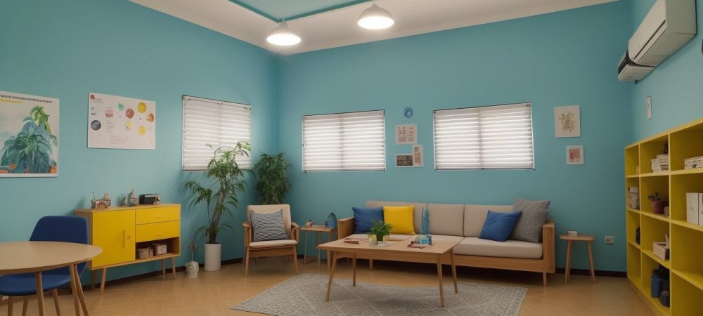 Crianças em sala de aula usando recursos visuais para abordar dificuldades de aprendizagem