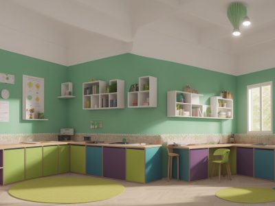 Ambiente educativo colorido com crianças interagindo e aprendendo sobre dificuldades de aprendizagem.