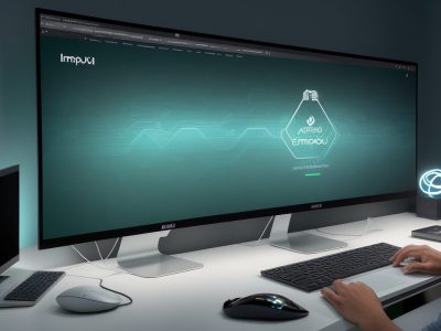 Ilustração de um servidor público estudando HTML5 em um curso online, com foco em acessibilidade e criação de sites