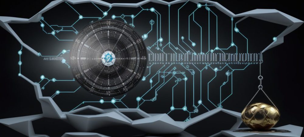 Representação visual da arbitragem extrajudicial com árbitro e partes em negociação, simbolizando a flexibilidade e eficiência na resolução de conflitos.