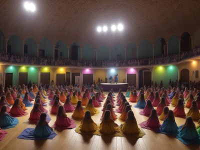 Crianças engajadas em atividades de arte na sala de aula, com foco em educação artística e desenvolvimento da criatividade.