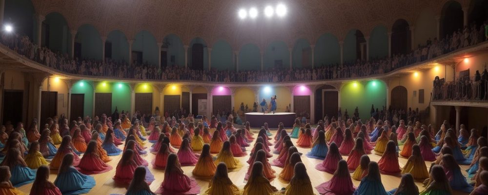 Crianças engajadas em atividades de arte na sala de aula, com foco em educação artística e desenvolvimento da criatividade.