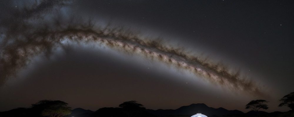 Crianças explorando o universo com telescópio em sala de aula, aprendendo astronomia de forma divertida e educativa.