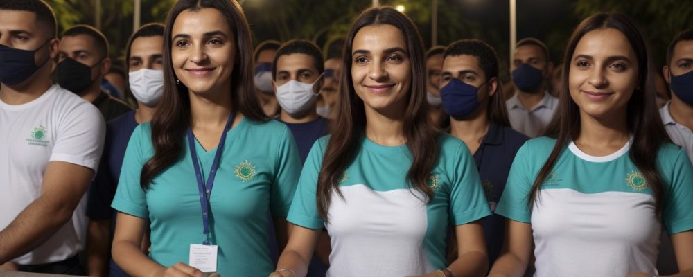 Servidores públicos em interação com cidadãos, demonstrando atendimento humanizado e focado na qualidade do serviço público