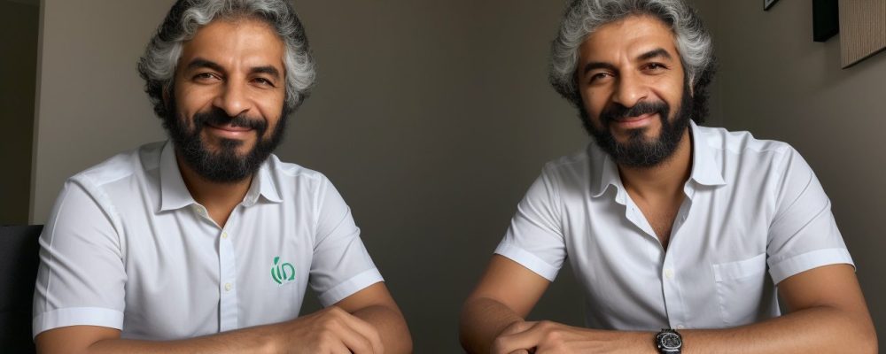 Imagem de um servidor público sorrindo, interagindo com um cidadão, simbolizando atendimento humanizado e qualidade no serviço público.